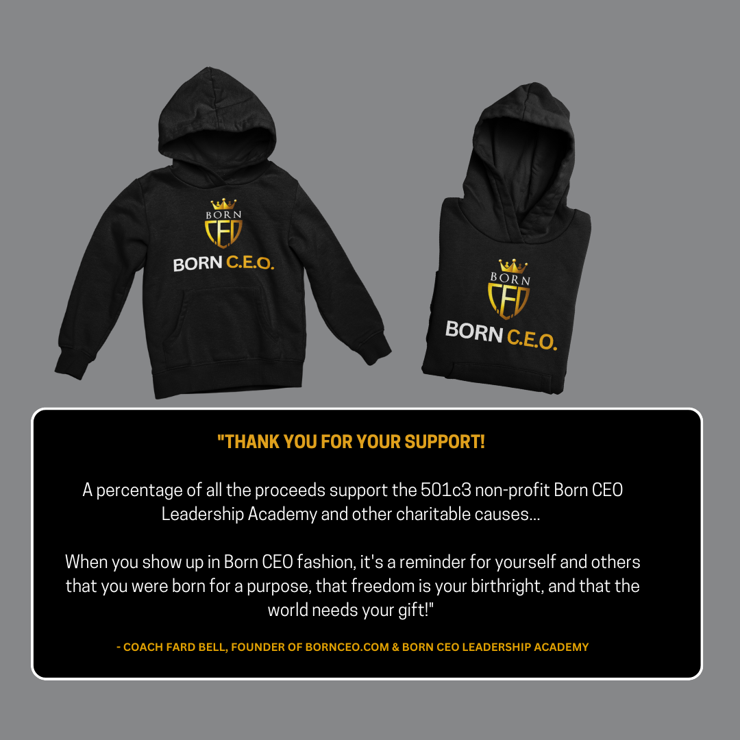Foil Print Born C.E.O. Unisex Heavy Blend Hooded Sweatshirt – Purpose, Power & Style