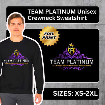 TEAM PLATINUM Unisex Crewneck Sweatshirt – Bold Comfort & Timeless Style