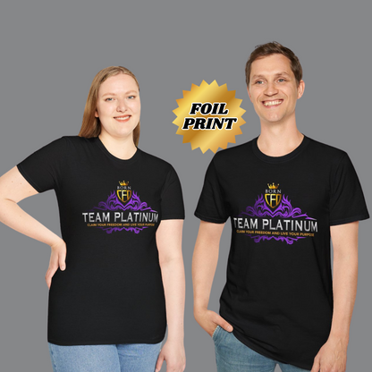 Born CEO Team Platinum T-Shirt | Unisex Softstyle T-Shirt with Foil Print
