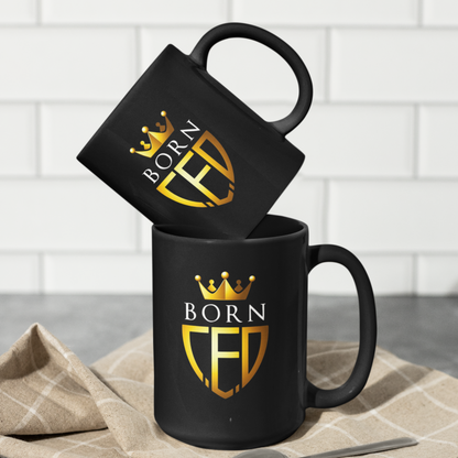 BornCEO Black Ceramic Mug (11oz, 15oz)