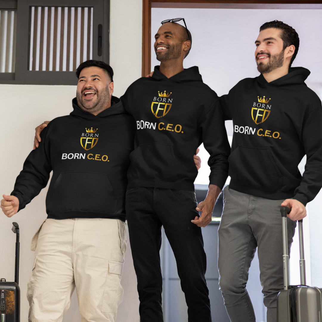 Foil Print Born C.E.O. Unisex Heavy Blend Hooded Sweatshirt – Purpose, Power & Style