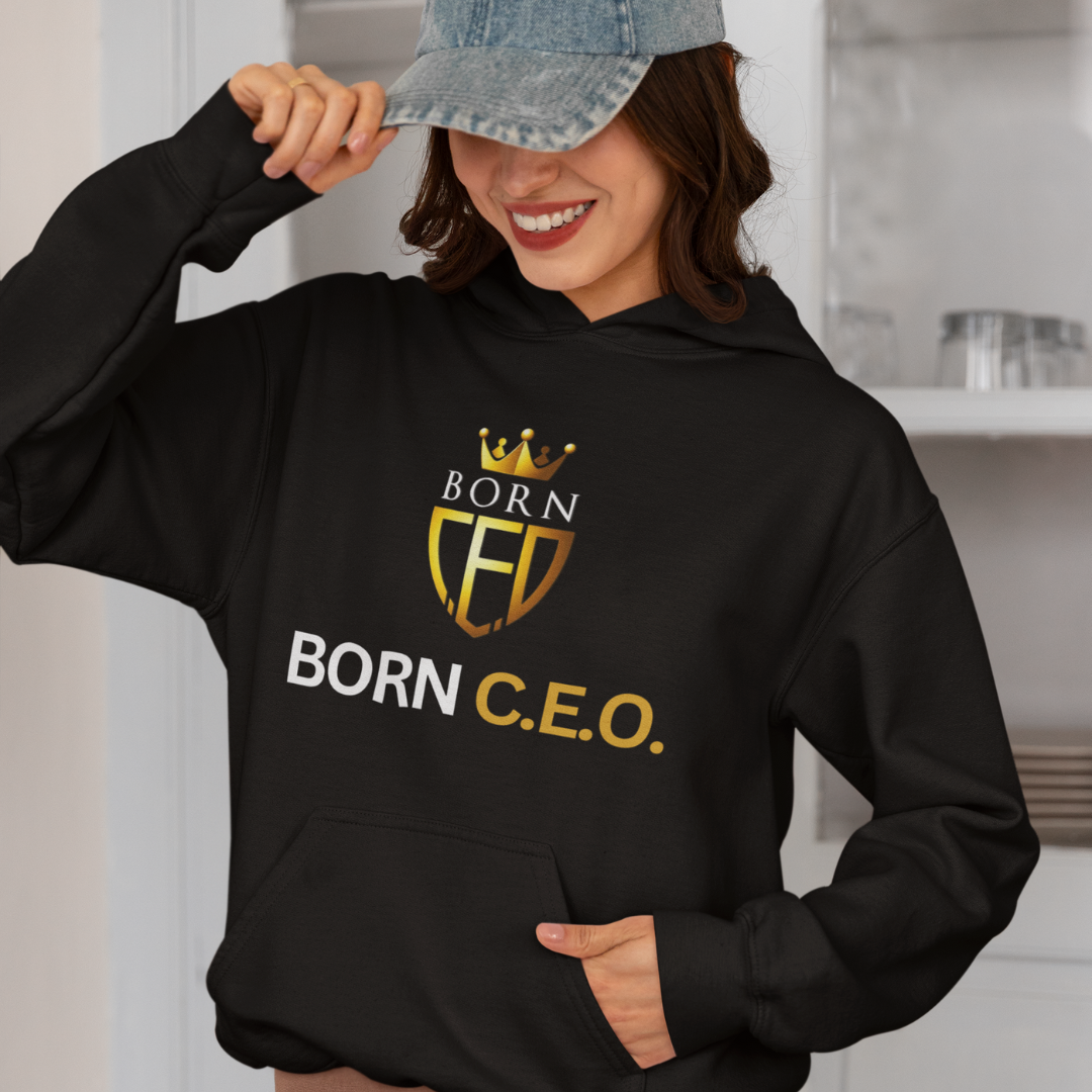 Foil Print Born C.E.O. Unisex Heavy Blend Hooded Sweatshirt – Purpose, Power & Style
