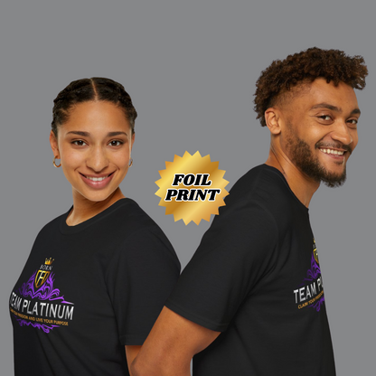 Born CEO Team Platinum T-Shirt | Unisex Softstyle T-Shirt with Foil Print