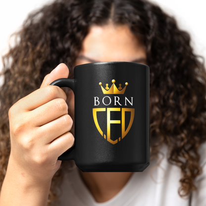 BornCEO Black Ceramic Mug (11oz, 15oz)