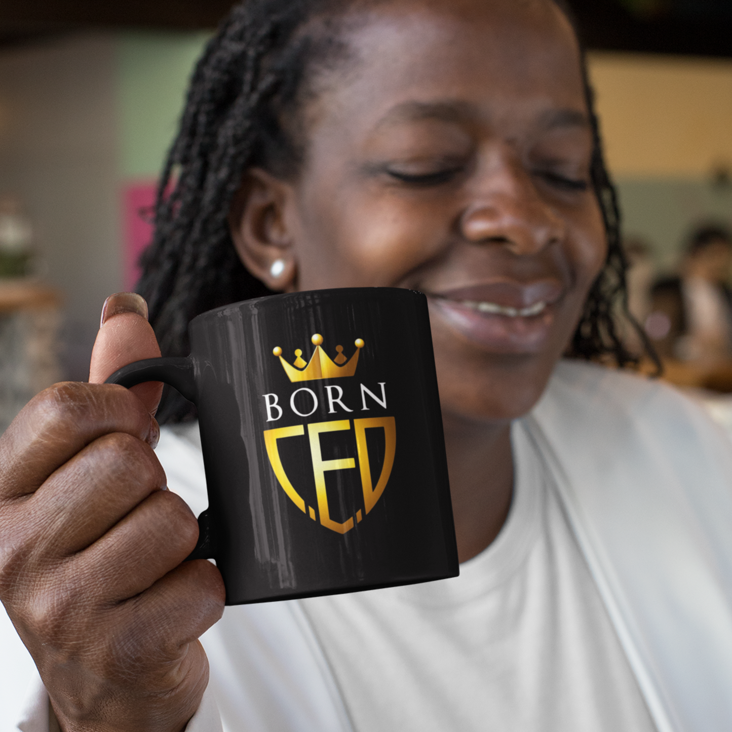 BornCEO Black Ceramic Mug (11oz, 15oz)