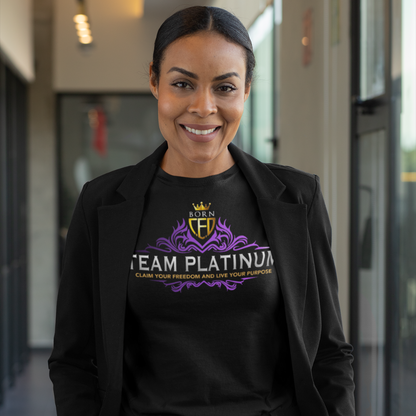 Born CEO Team Platinum T-Shirt | Unisex Softstyle T-Shirt with Foil Print