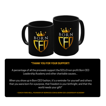 BornCEO Black Ceramic Mug (11oz, 15oz)