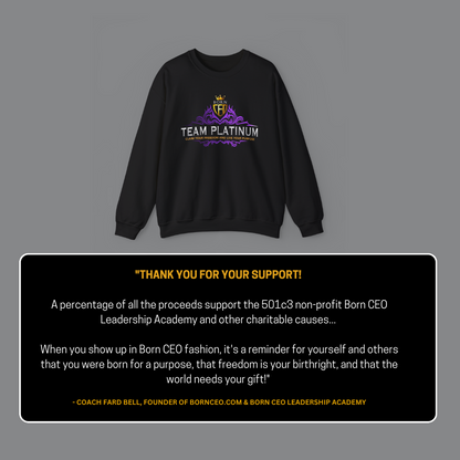 TEAM PLATINUM Unisex Crewneck Sweatshirt – Bold Comfort & Timeless Style